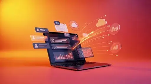 a 3D animated example of a SaaS product launch