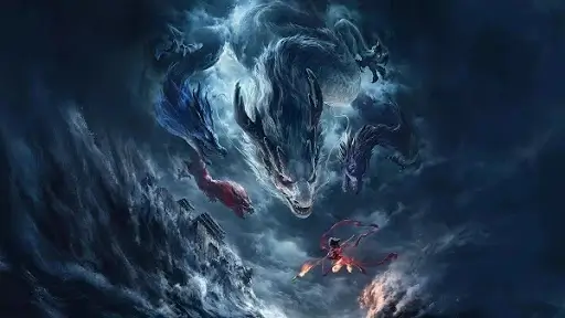 A sequence from the Ne Zha 2 movie