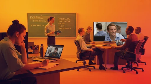 People watching movies on certain topics of interest