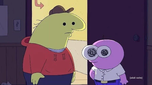 A sequence of the show, Smiling Friends