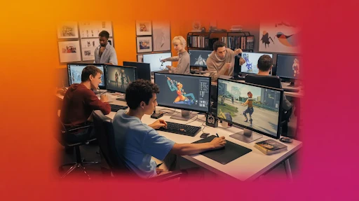 The process of creating a game trailer animation