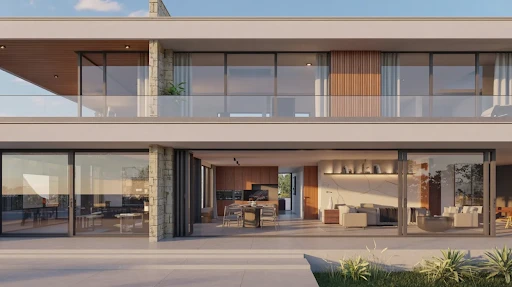 A 3D animated real estate visual.
