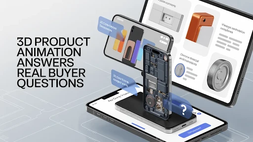 A visual demonstrating the benefit of 3D product animation