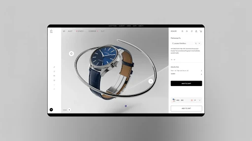 An example of 3D product animation in e-commerce