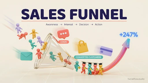 Usage of 3D animation for sales funnel content